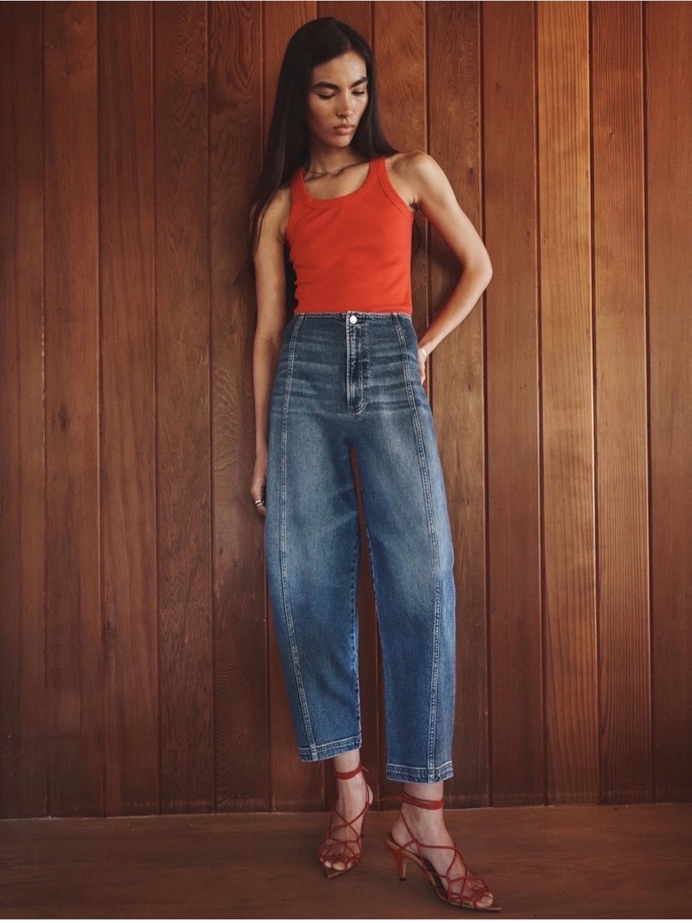 Pistola Barrel Leg Jeans - Blue